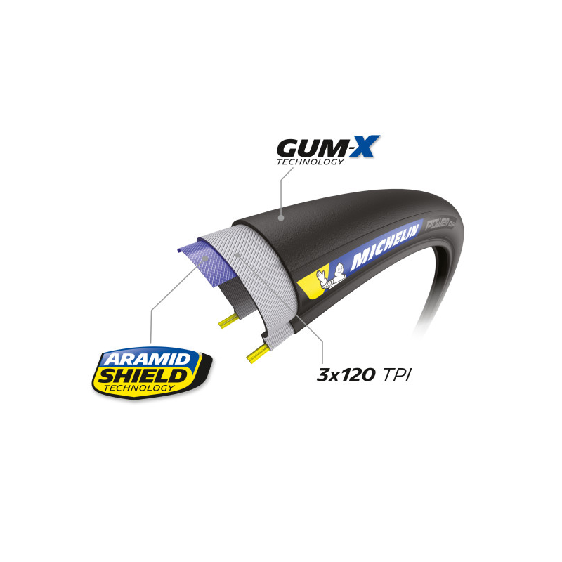 Cubierta 700x28 power cup plegable negro/marron