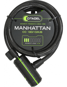 Candado espiral citadel manhattan 180/10/k/b