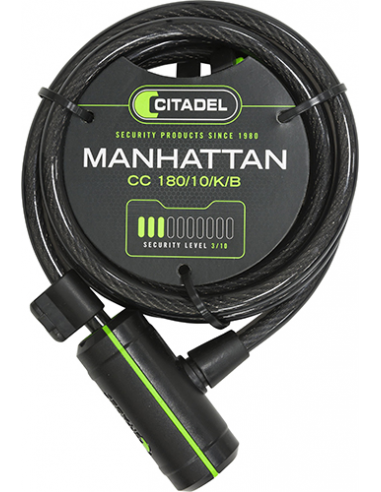Candado espiral citadel manhattan 180/10/k/b