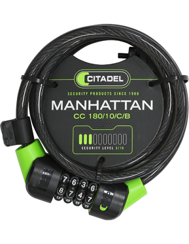Candado espiral citadel manhattan 180/10/c/b