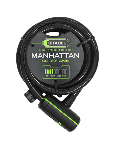 Candado espiral citadel c/sop 12/180 cm