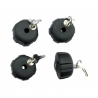 Kit de 4 pomos antirrobo con  2 llaves