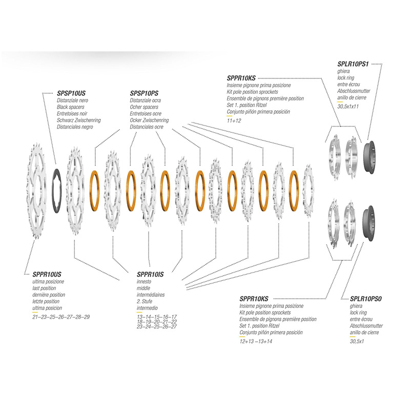 Cassette 12/29 11v miche  primato shimano
