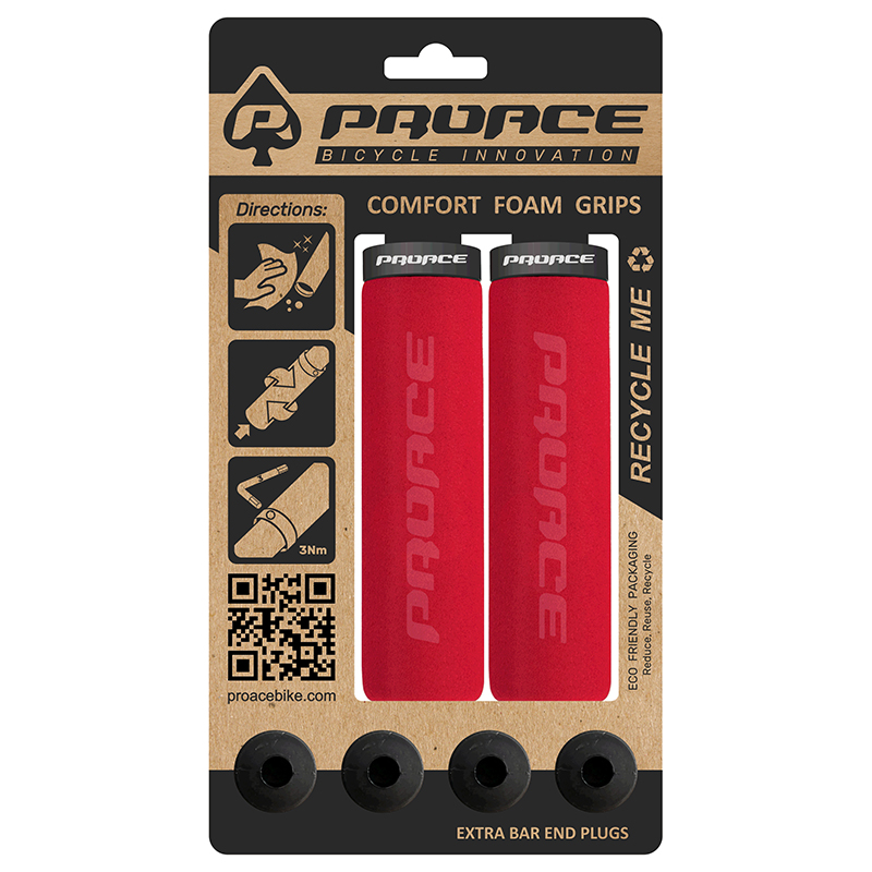 Par puños proace comfort foam (lock on) rojo