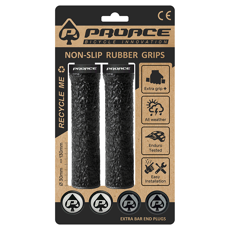 Par puños proace antideslizantes enduro negro (luck on)