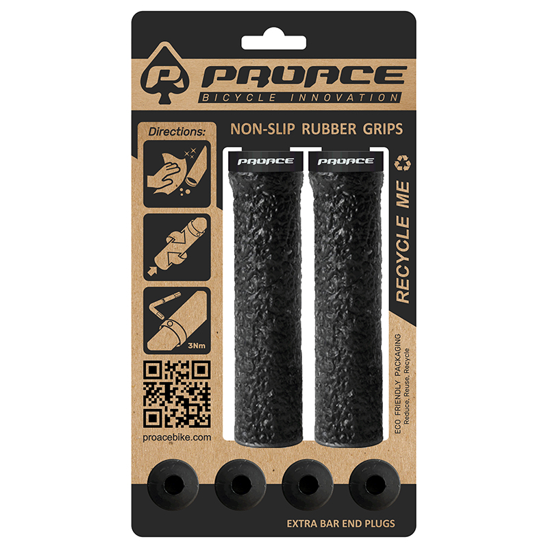 Par puños proace antideslizantes enduro negro (luck on)