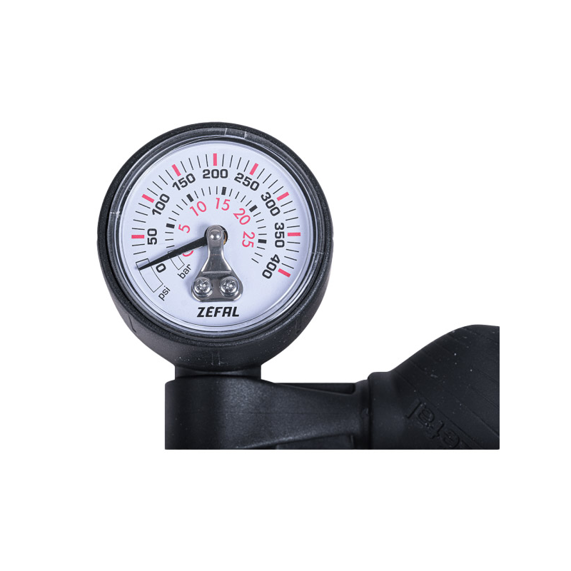 Bomba zefal suspension z shock c/manometro alu plata