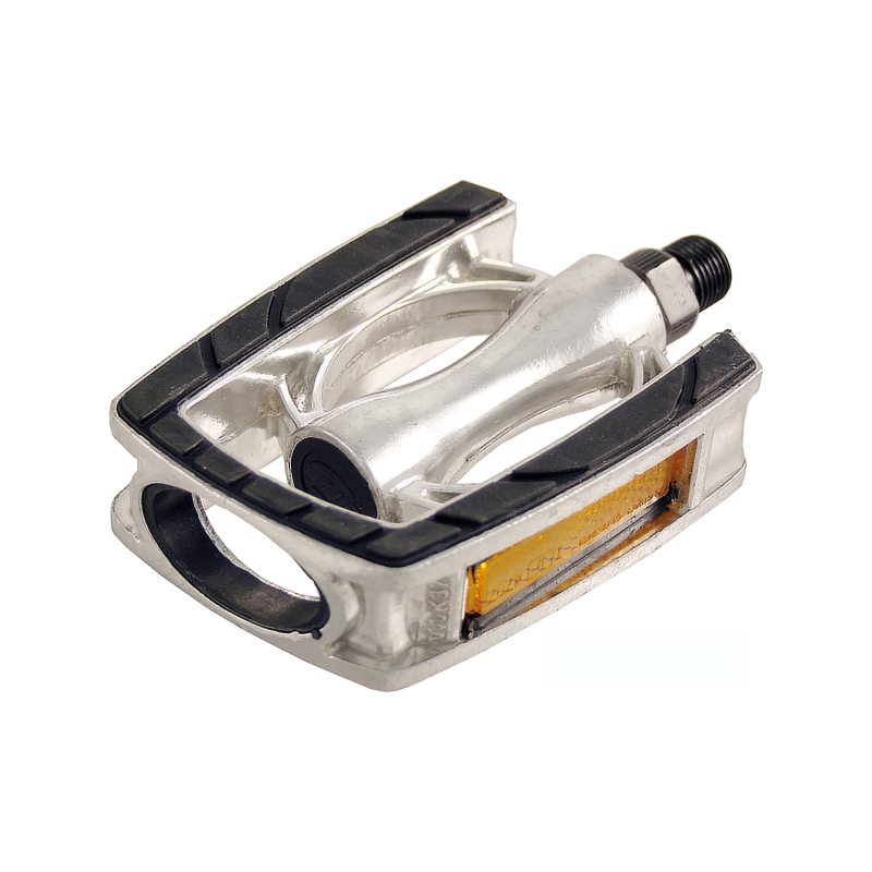 Par pedales trekking alumnio/goma plata c/reflex h