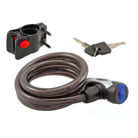 Candado-cable 12x1200,negro, antipolvo
