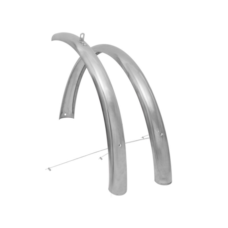 Guardabarros 28 metalicos inox. touring 51mm c/ ac