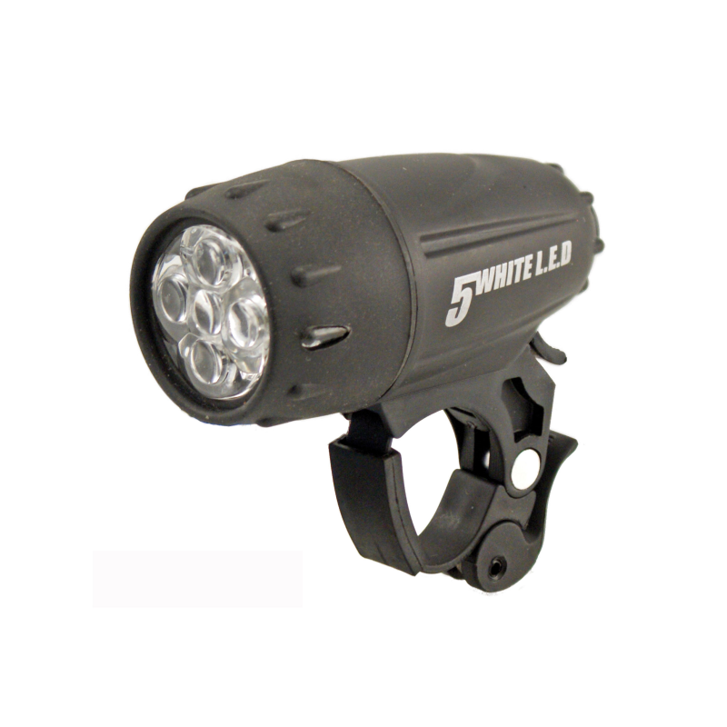 Luz delantera apollo 5 led blanco, color negro