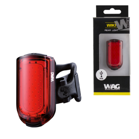 Luz trasera wiki, 38 cob, led roja, usb