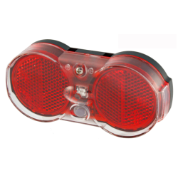 Luz trasera bateria, city-trekking, 3 led roja