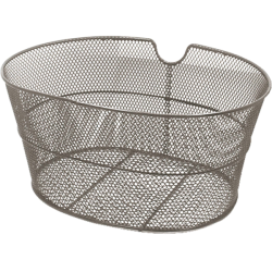 Cesta delantera bici ovalada gris
