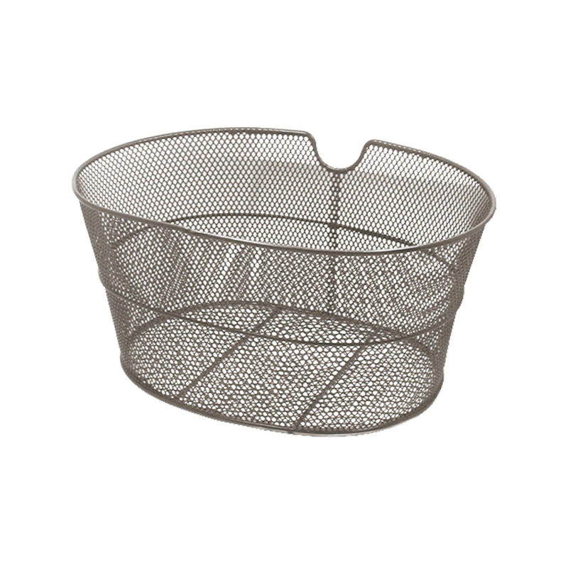 Cesta delantera bici ovalada gris