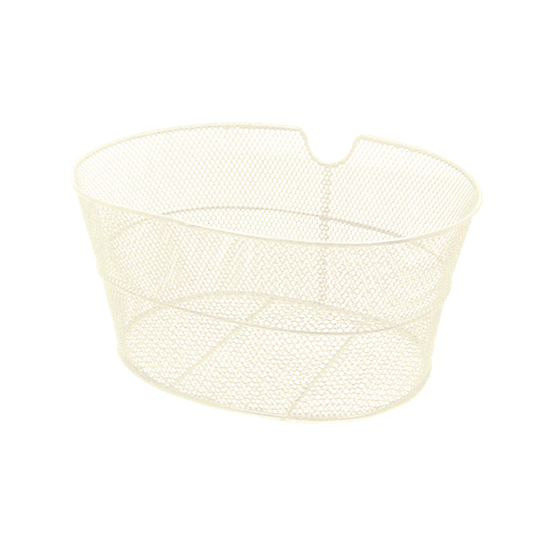 Cesta delantera bici ovalada crema