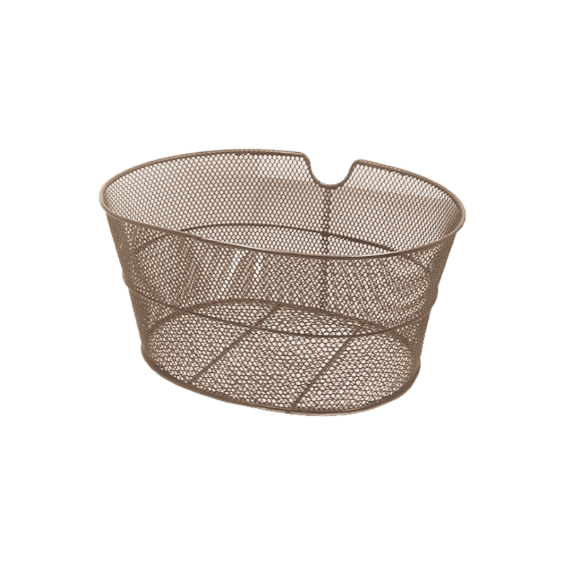 Cesta delantera bici ovalada marron