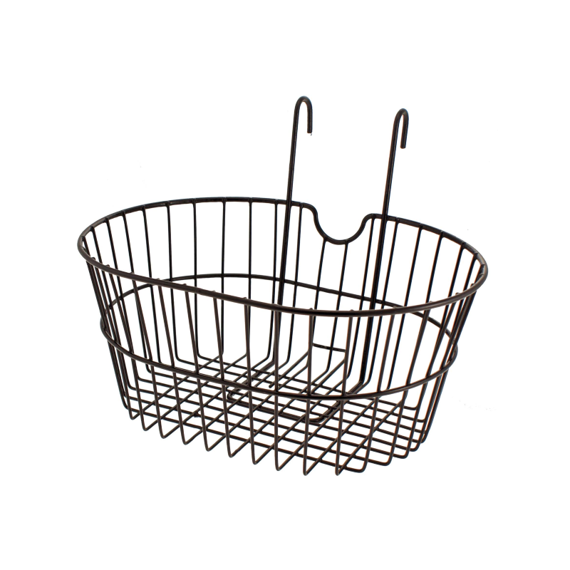 Cesta delantera ovalada bici malla grande c/ ganch