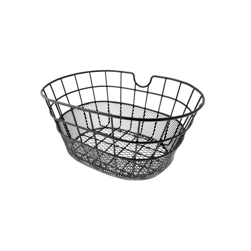 Cesta ovalada doble malla negra