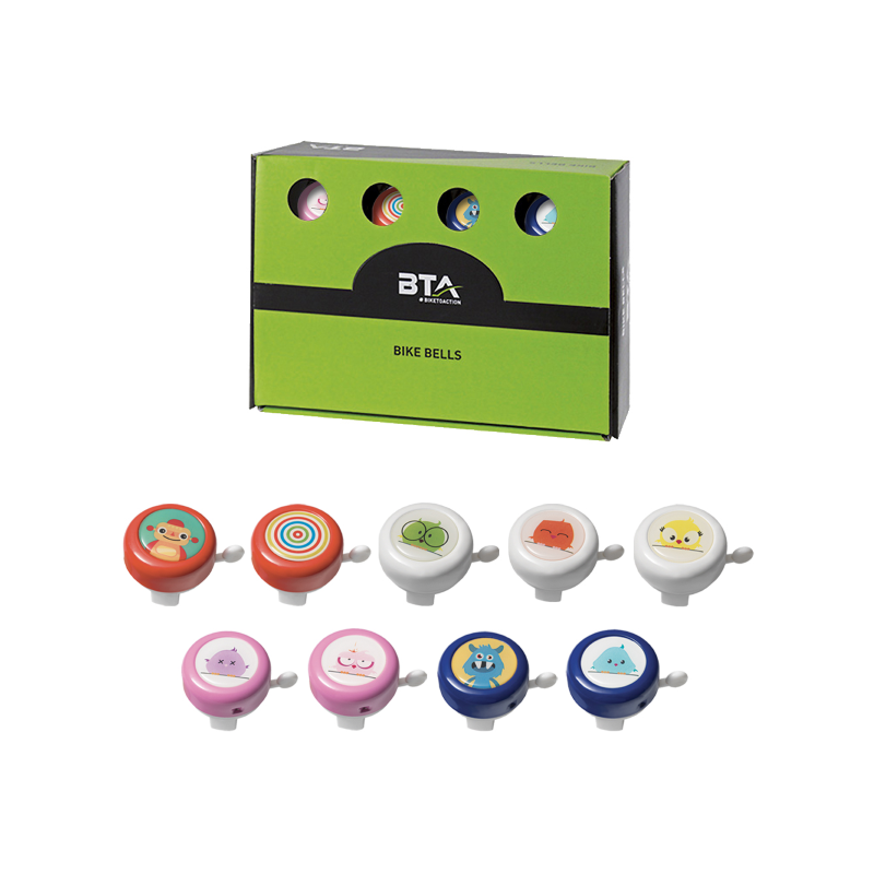 Timbre niño acero maneta plastico d.54mm, colores