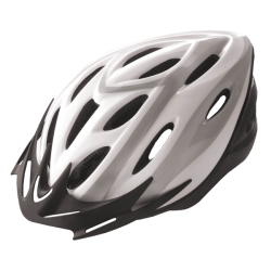 Casco rider , out-mould blanco/plata t.m