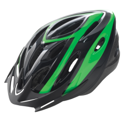 Casco rider out-mould negro/verde t.m