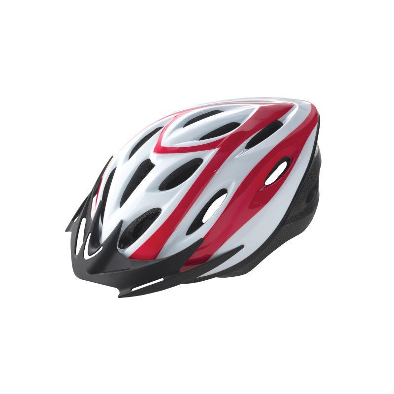 Casco rider out-mould blanco/rojo t.l 58-61cm