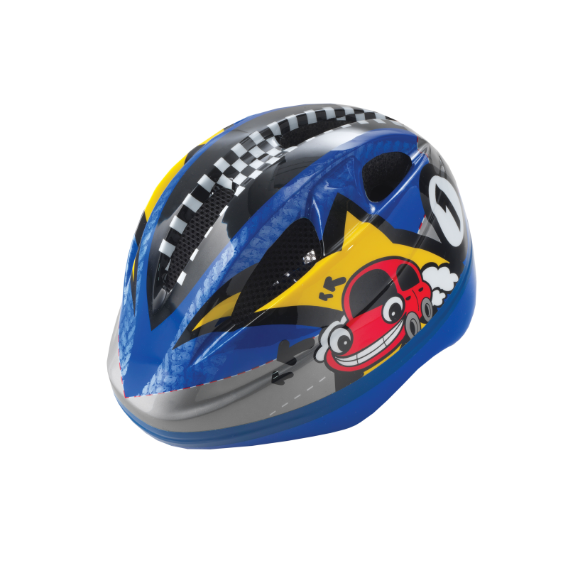 Casco infantil out-mould car azul t.s
