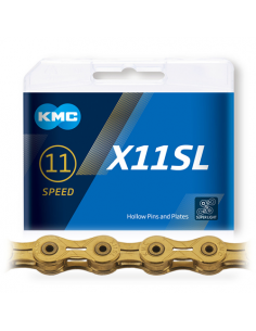 Cadena kmc x11 sl oro 118p 11v