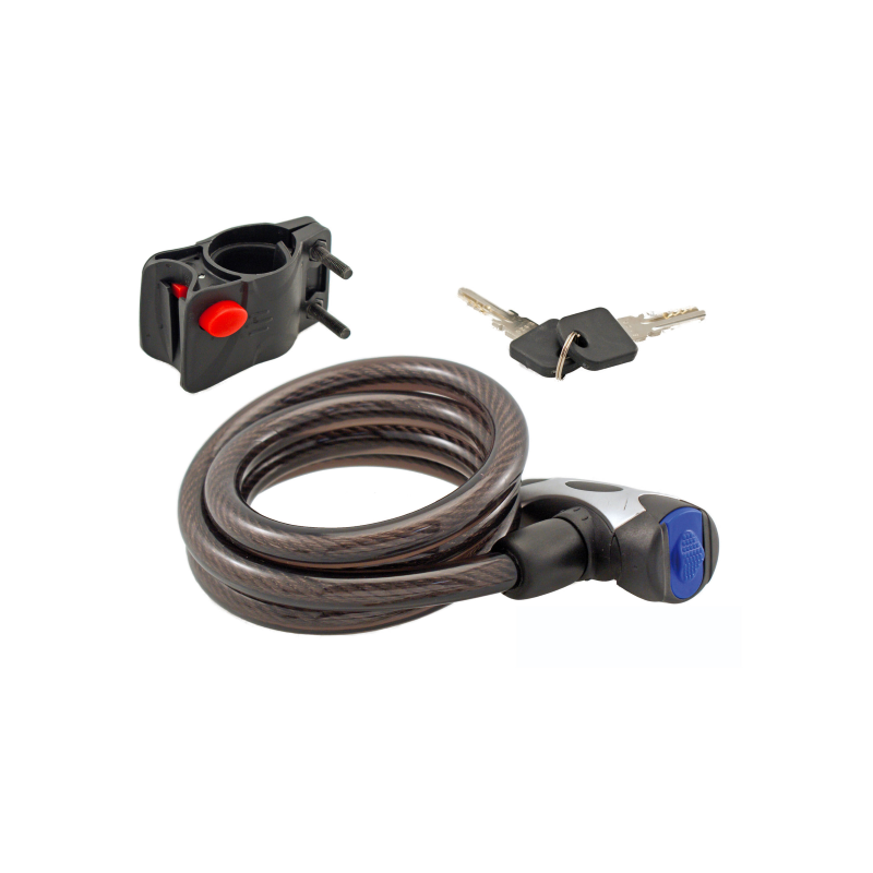 Candado espiral 12x1500 negro