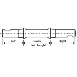 Eje pedalier acero para chaveta 47.57.47