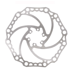 Disco de freno crown x 180mm 6 agujeros plata