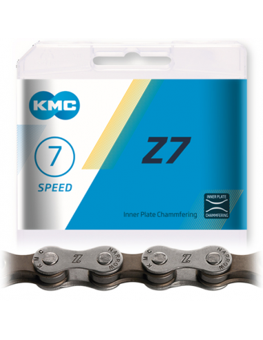Cadena kmc z7 gris/marron 114p 7v