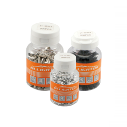 Bote 500 terminales cable frano plata