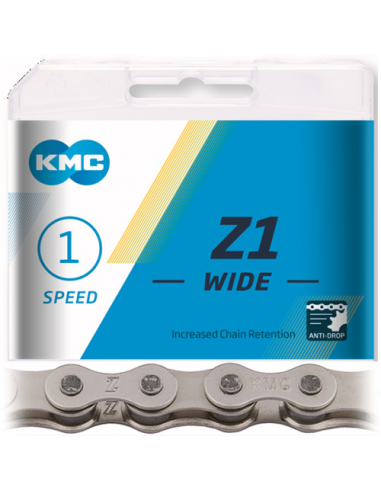 Cadena kmc z1 ancha 112 eslabones 1v cromada