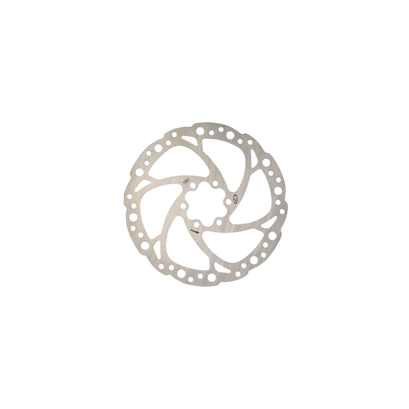 Disco freno df1 6 tornillos 160mm plata