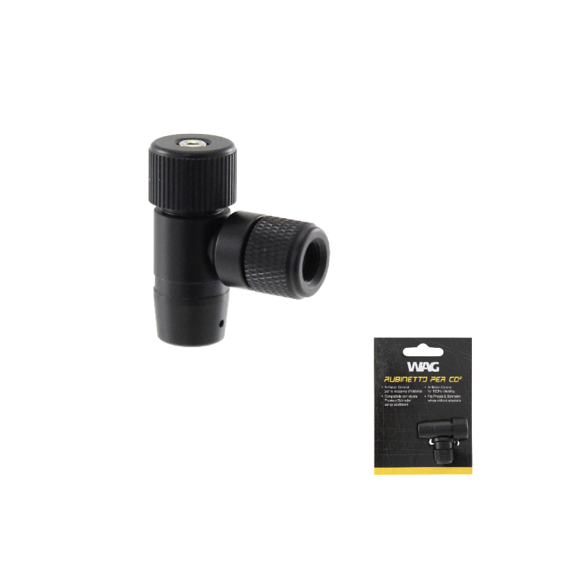 Adaptador bombona co2 alu negro