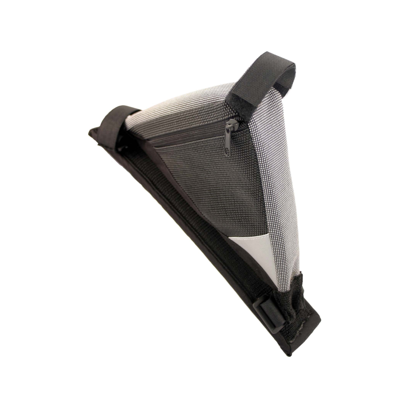 Bolsa triangulo amarre velcro gris/negro