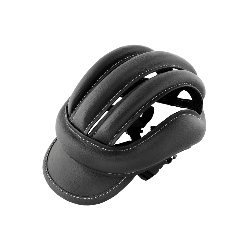 Casco eroica c/visor y velcro regulacion negro