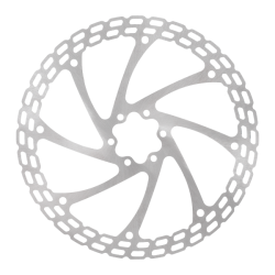 Disco de freno alien 203mm 6 agujeros plata