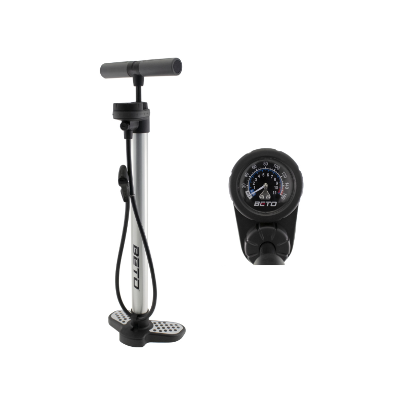 Bomba taller deluxe aluminio c/manometro, 11bar, p