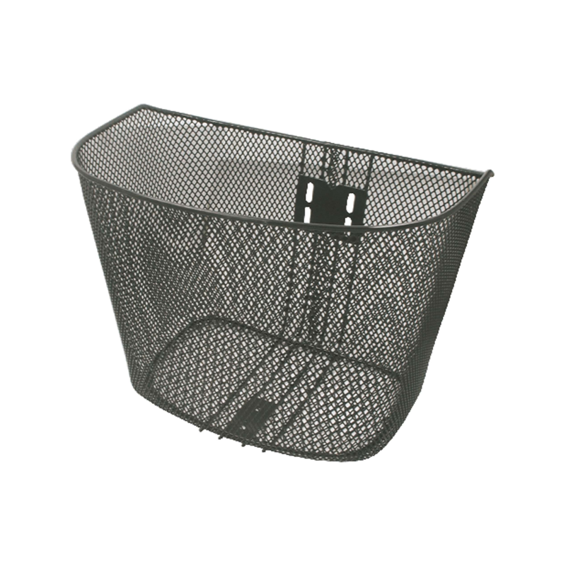 Cesta delantera bici cuadrada negra 35x25x26cm