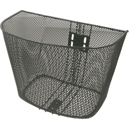Cesta delantera bici cuadrada negra 35x25x26cm