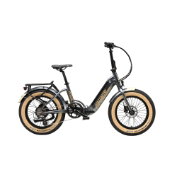 Bicicleta fat fold 20" 7v plegable gris e-bike