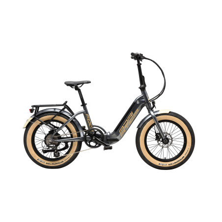 Bicicleta fat fold 20" 7v plegable gris e-bike
