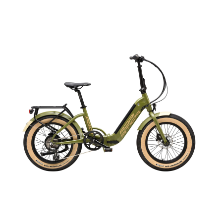 Bicicleta fat fold 20" 7v plegable verde e-bike