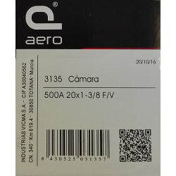 Camara 500a 20x1 3/8 presta vicma aero