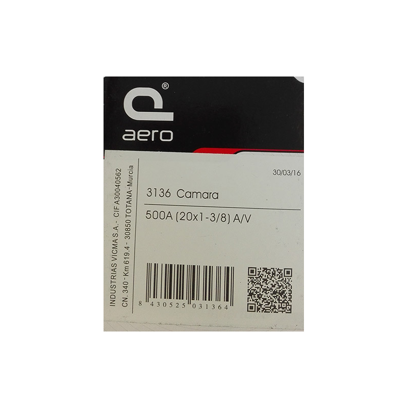 Camara 500a 20x1 3/8 schr vicma aero