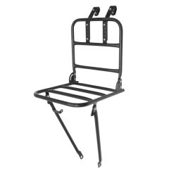 Portabulto delantero  26/28" acero negro