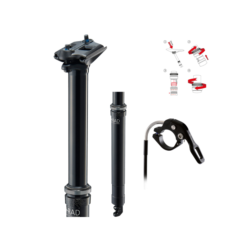 Tija telescopica 31,6 406mm travel 125/95mm cabl/i cable interno